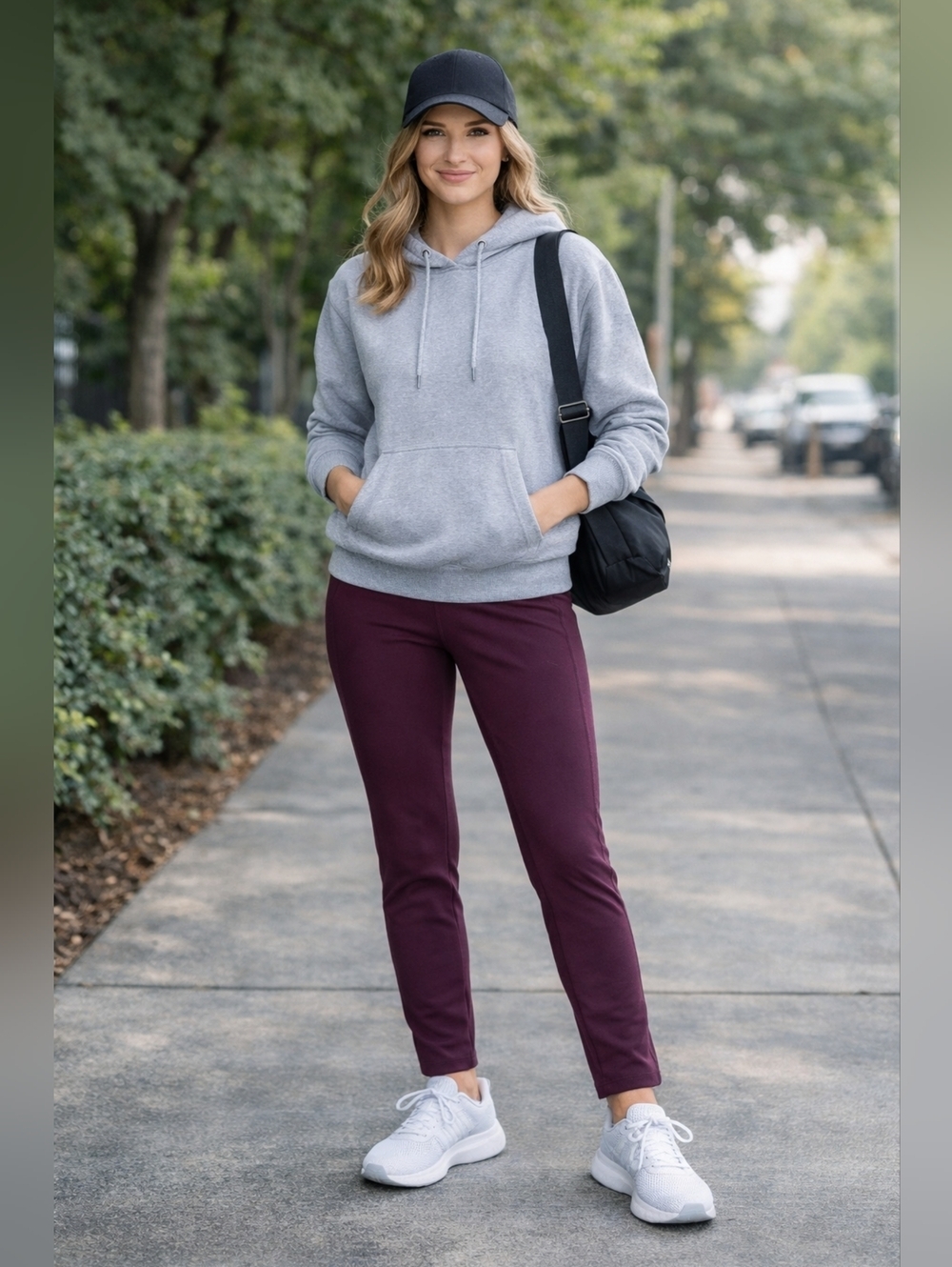 Lululemon Size 8 Deep Plum Bordeaux Purple Pintuck Front Pocket Trousers Pants